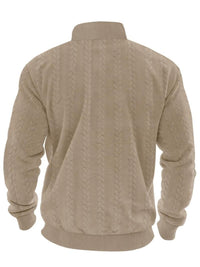 Men's Stylish Half Zip Pullover | Quarter-Zip Stand Collar Full