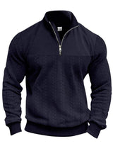 Suéter elegante de hombre con media cremallera | Cuello alto con cremallera de un cuarto