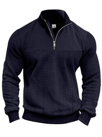 Men's Stylish Half Zip Pullover | Quarter-Zip Stand Collar Hero