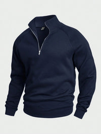 Men's Stylish Zip High Neck Sweater | Layering Knit Fit Hero