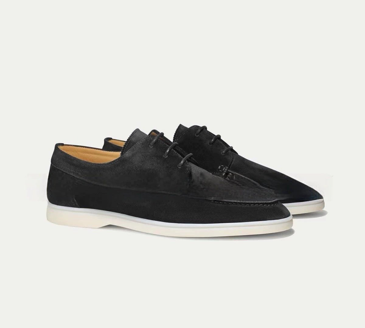 Men's Suede Classic Loafer Shoes Close Up