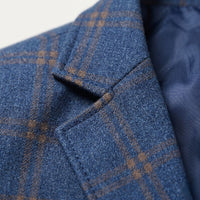 Men's Tailored Fit Suit Plaid Blazer | Patch Pocket Classic View 13