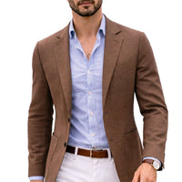 Men's Tailored Knit Suit Blazer Back