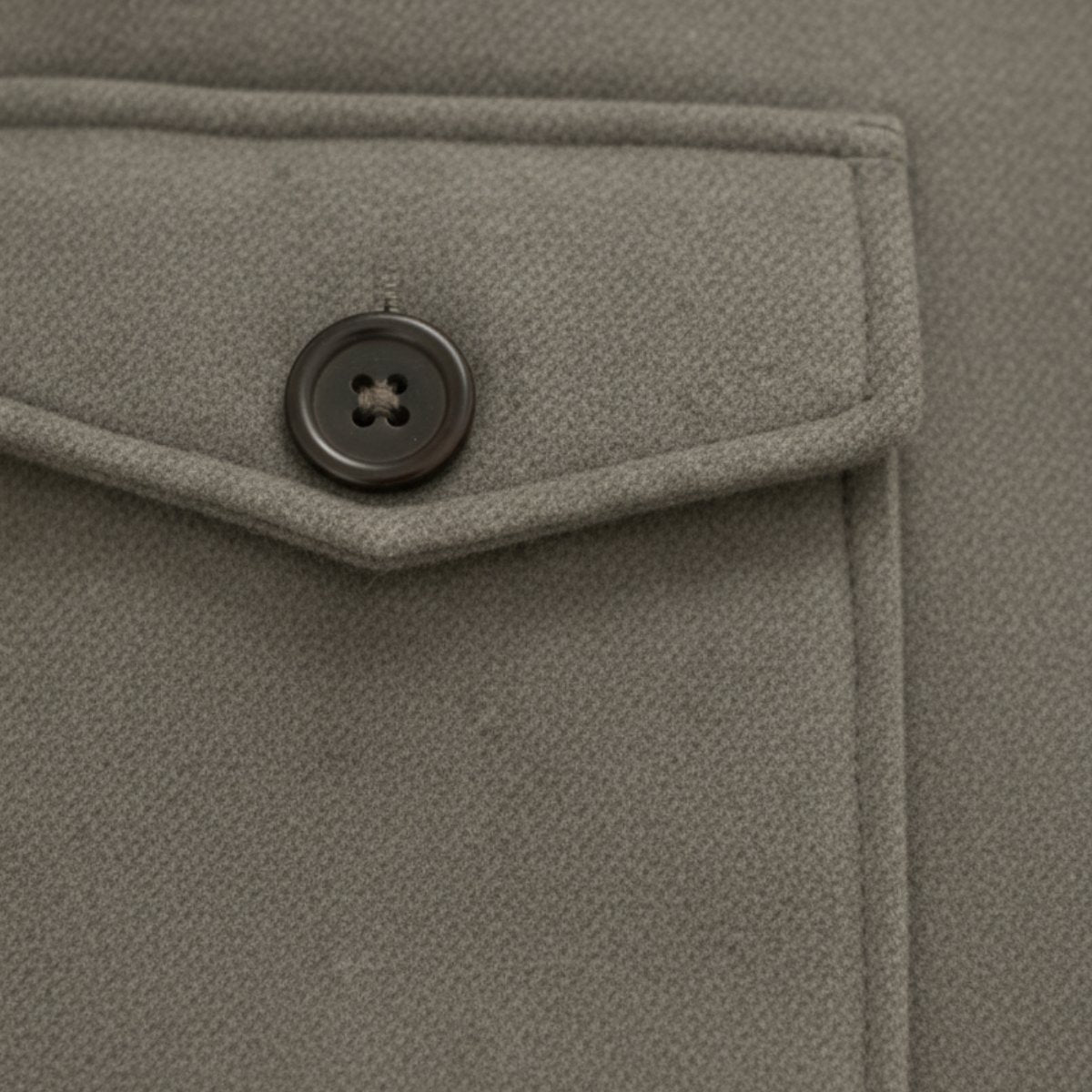 Men's Tailored Wool Overcoat | Flap Pocket Smart Fit Side