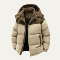 Men's Thick Hooded Puffer Winter Jacket | Corduroy Yoke Hero