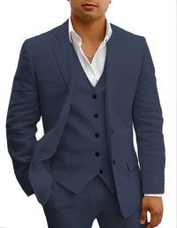 Men's Three-Piece Summer Suit | Formal Close Up
