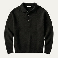 Men's Trendy Soft Knit Polo Sweater | Polo Collar Detail