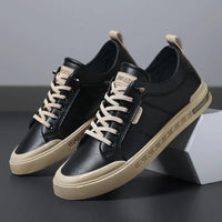 Men's Two-Tone Leather Sneaker Shoes Lifestyle