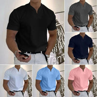 Men's V-Neck Quick-Dry Performance T-Shirt | Athletic Fit Full