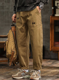 Men's Vintage Cargo Pants with Rolled Cuffs Angle
