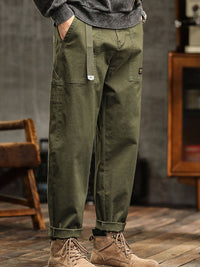 Men's Vintage Cargo Pants with Rolled Cuffs Lifestyle