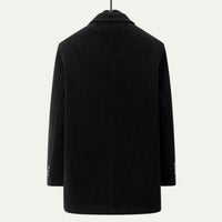 Men's Warm Fur Lined Coat | Scarf Collar Tailored Fit Back