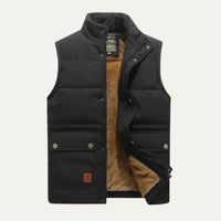 Men's Warm Modern Lined Winter Vest | Dual Cargo Pocket Lifestyle