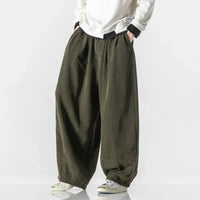 Men's Wide Leg Corduroy Sweatpants | Relaxed Fit Angle