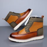 Botas brogue wingtip para hombre | Piel con suela híbrida dentada