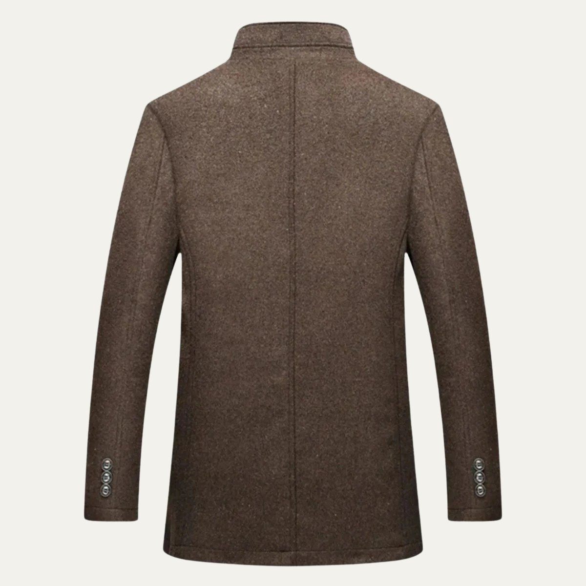 Men's Wool Blend Classic Trench Coat | Detachable Inner Vest Detail