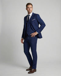 Men's Wool Blend Three-Piece Suit Front