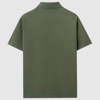 Men's Zigzag Knitted Shirt | Short Sleeve Close Up