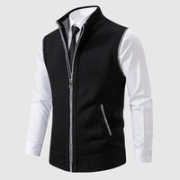 Men's Zip-Up Sweater Vest | Contrast Trim Hero