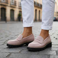 Mocasines ortopédicos con suela gruesa para mujer