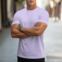Camiseta de cuello redondo, manga corta, ajuste entallado para hombre