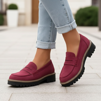 Mocasines ortopédicos con suela gruesa para mujer