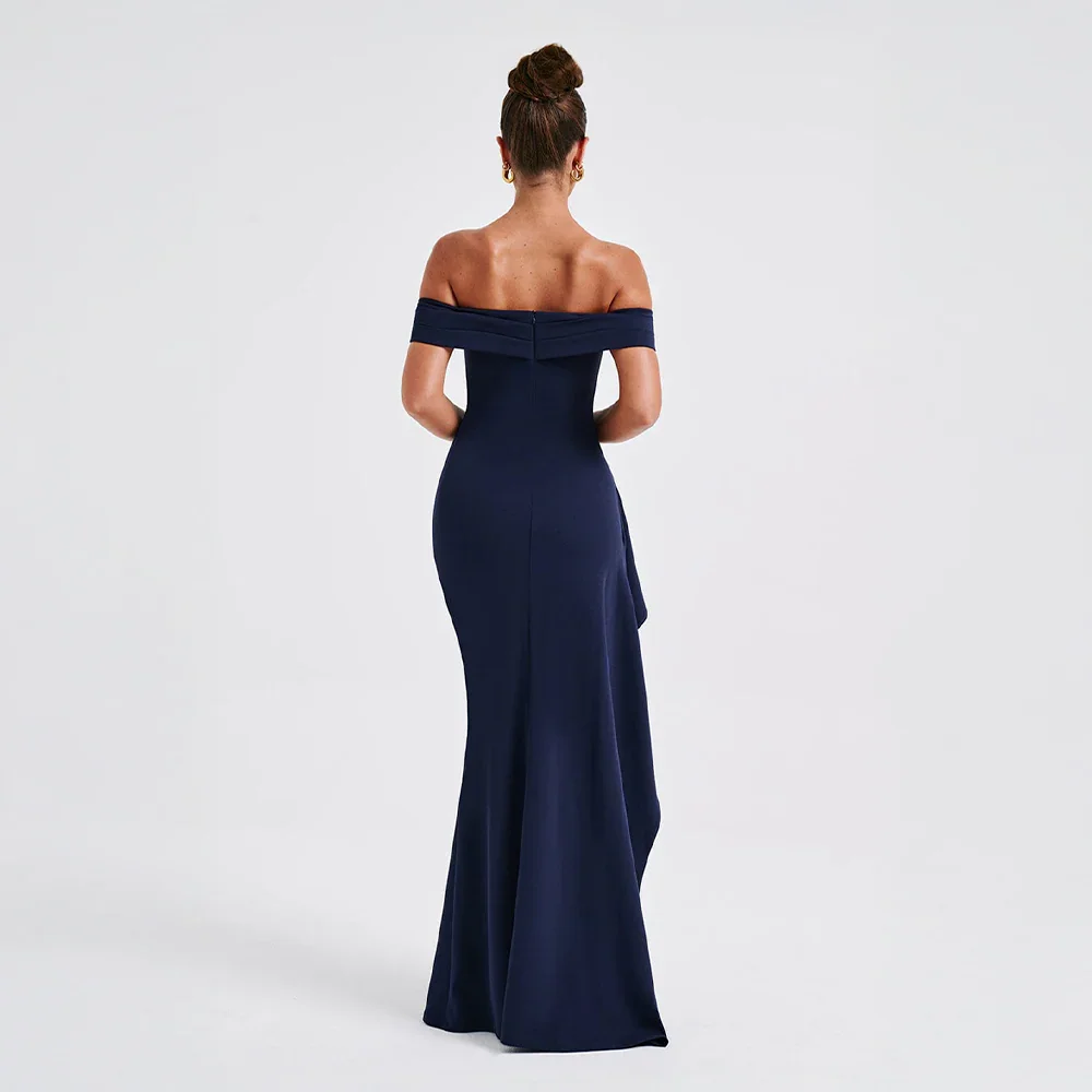 Robe longue femme épaules dénudées fente haute – soirée formelle