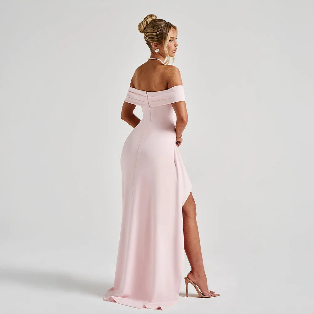 Robe longue femme épaules dénudées fente haute – soirée formelle