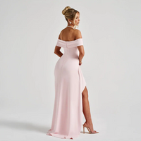 Robe longue femme épaules dénudées fente haute – soirée formelle