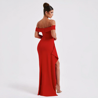 Robe longue femme épaules dénudées fente haute – soirée formelle