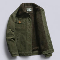 Unisex Corduroy Jacket Sherpa Lined | Trucker Silhouette Side