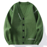 Cárdigan unisex de algodón | Confección con puntadas en contraste, cuello de pico y botones