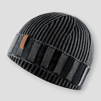 Unisex Cuffed Knitted Beanie | Vintage Winter Hat Back