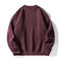 Unisex Raglan Sleeve Rib Sweater | Crewneck Relaxed Fit Front