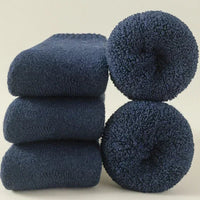 Unisex Terry Lined Wool Socks | Thermal 3-Pack Close Up