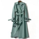 Women's Belted A-Line Trench Coat | Full-Length Tailored Fit