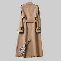 Women's Belted Trench Coat | Double-Breasted Midi Close Up