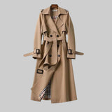 Gabardina midi de mujer con cinturón | cruzada