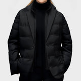 Cortavientos acolchado estilo blazer para mujer | Ligero plumón urbano