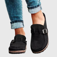 Women's Buckle Strap Mule Clogs | Slip-On Casual Detail
