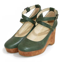 Women's Chunky Platform Mary Jane Heels | Buckle Strap Close Up