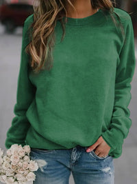 Women's Classic Crewneck Sweatshirt | Raglan Sleeve Comfort Fit Front