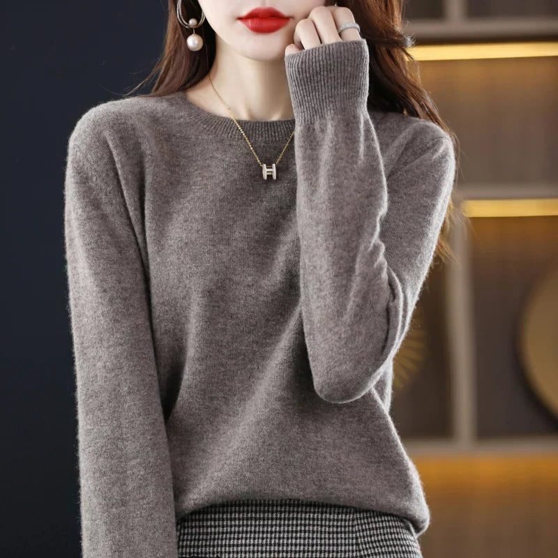 Women's Crew Neck Sweater | Soft Knit Everyday Layer Side