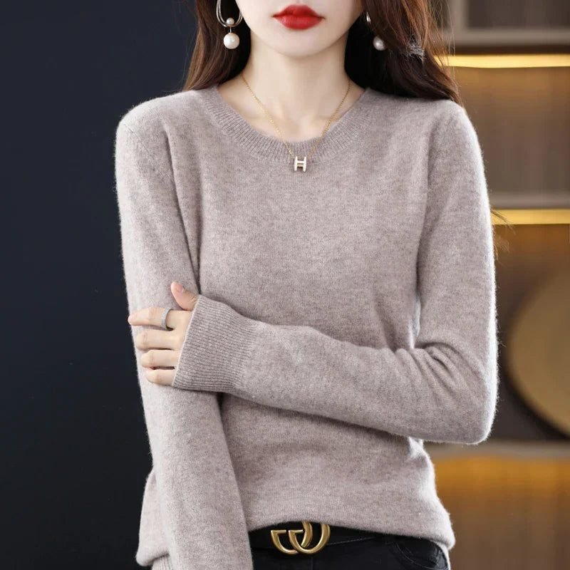 Women's Crew Neck Sweater | Soft Knit Everyday Layer View 13