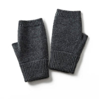 Women's Fingerless Mittens Gloves | Knit Wrist Warmer Side