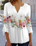 Blanco con flores