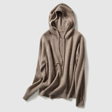 Pull-over d’hiver tricoté à capuche pour femme | coupe oversize
