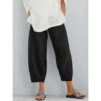 Women's Linen Leisure Pants | Balloon Tapered Relaxed Fit Detail