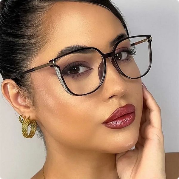 Women's Luxurious Reading Glasses | Crystal Embellished Temples Hero