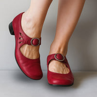 Women's Mary Jane Pumps | Leather Ankle Strap Detail